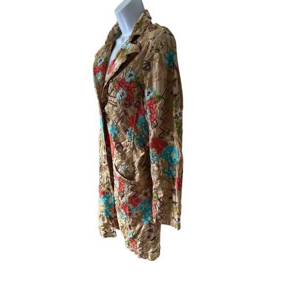 Johnny Was Floral Button-Front Embroidered Trench Coat Size Medium - Picture 2 of 11